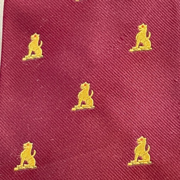 Paul Stuart Navy w/ Pink Foulard Print Italian Silk Tie PAUL STUART TIE